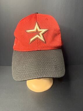 Vintage Houston Astros Cap Opening Day 2001 Enron Field Red Mesh Blue Wave Hat